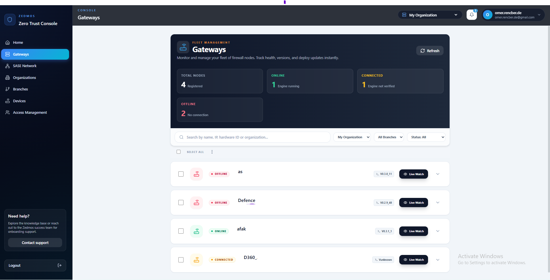 Fleet-Management für jeden Firewall-Knoten